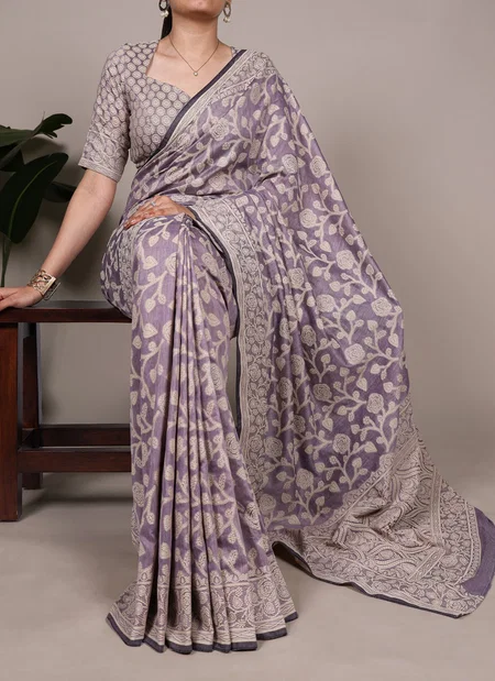 Ynf8004 Cotton Silk With Flower Printed Saree